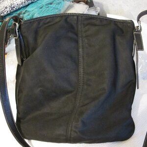 Coach Black Nylon Crossbody Purse (Authentic)